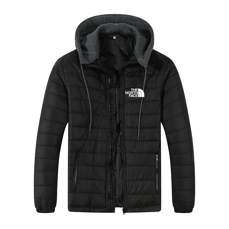 2025 Autumn Winter World Rally Championship WRC Print Fashion Hooded Cotton-padded Jackets Men's Casual Solid Color Zipper Coats