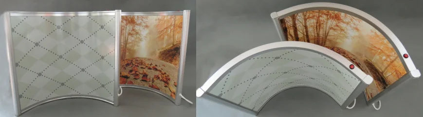 Hot Sale 2025 Most Efficient Freestanding Office Infrared Heating Panel Curved IR Panel Heater for Feet Warm