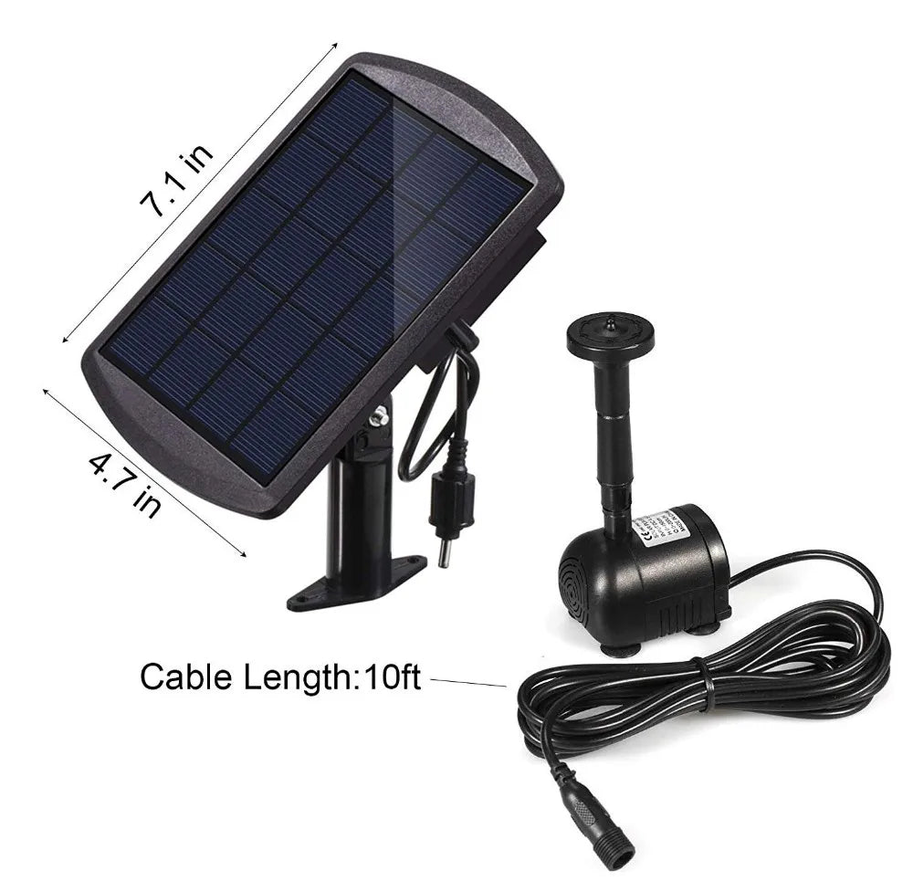 2.5w Solar Fountain Pump Water Solar Powered for Bird Bath Decorative With Stone Solar Decorative Garden Waterfall Wall Fountain