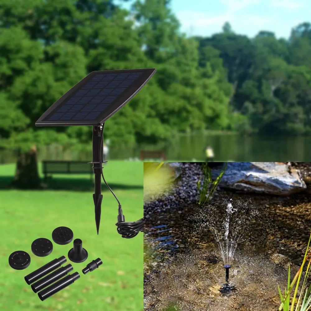 2.5w Solar Fountain Pump Water Solar Powered for Bird Bath Decorative With Stone Solar Decorative Garden Waterfall Wall Fountain