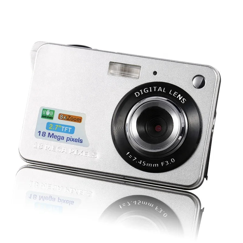 2.7" 18 Megapixels 8X Zoom Mini Cheap Kids Digital Camera for Children Photography Toy Birthday Gift Photo Video Digital Camera