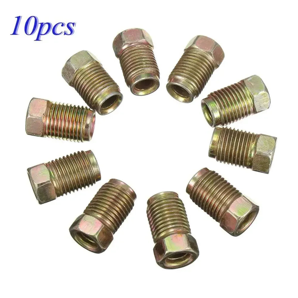 10 Pcs/Set 20 Pcs/Set 10mm X 1mm Male Short Brake Pipe Screw Nuts for 3/16 Inch Metric Braking Tubes