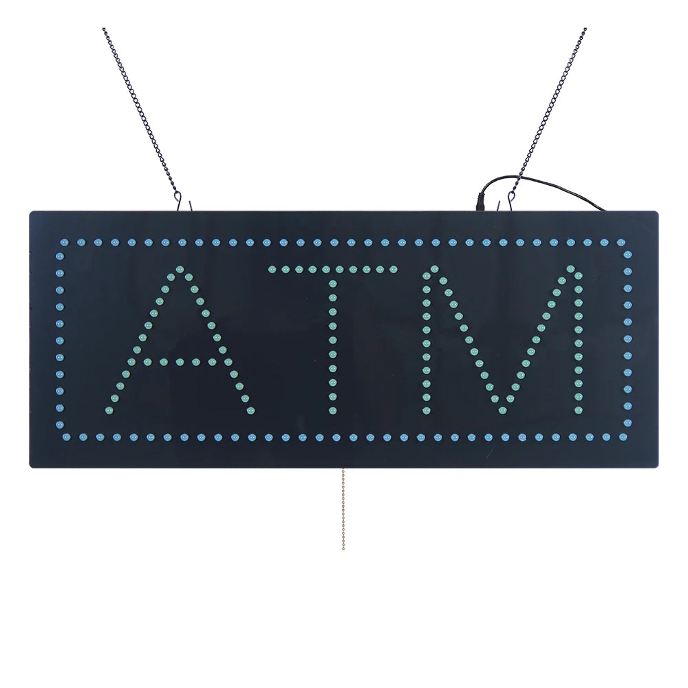 11*27 Inch High Bright ATM Bank Building Sign, Led Advertising Street Light Animated Signage