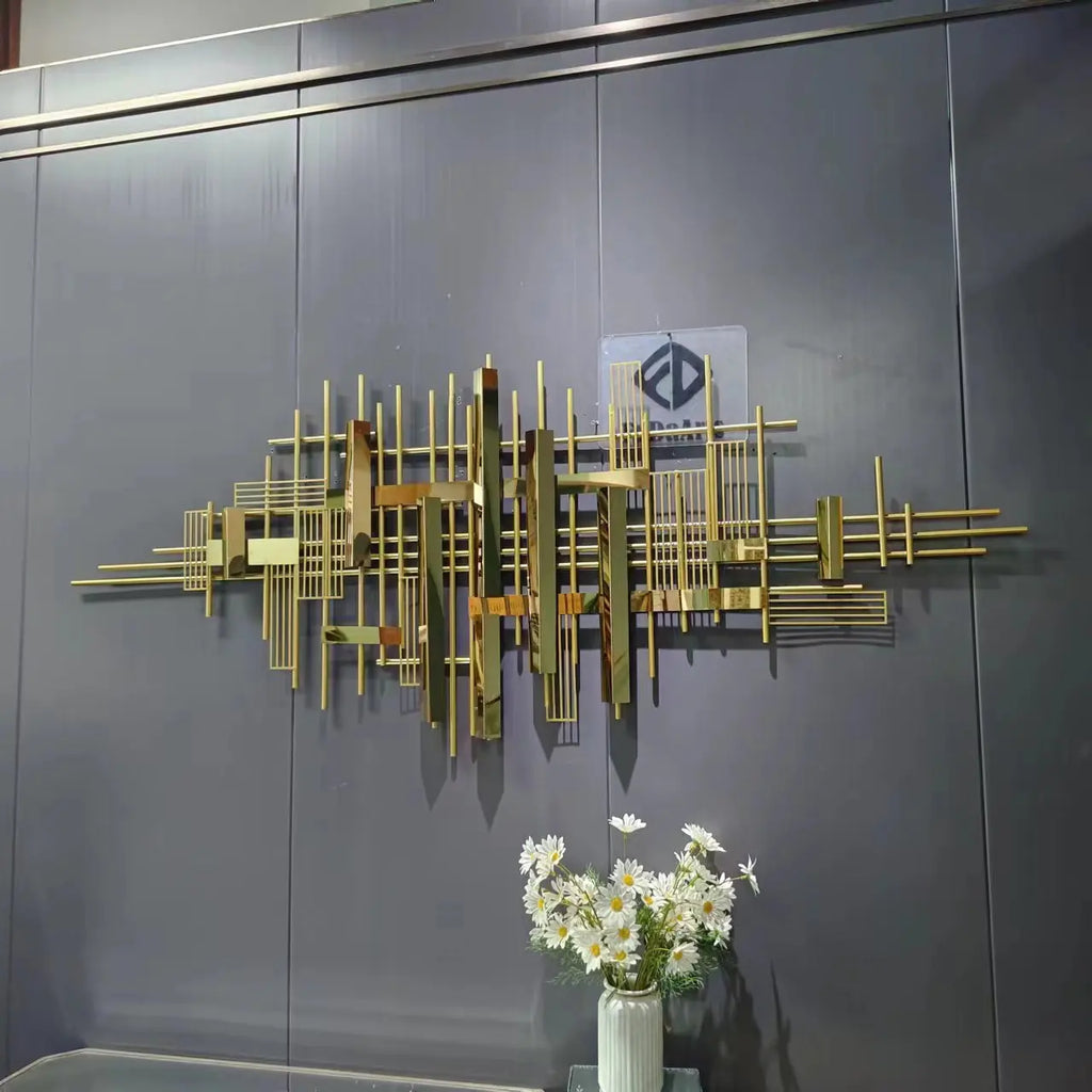 176*73cm-L Wholesale Dropshipping Products 2023 Creative Metal Living Room Pendant Art Wall Hanging House Room Wall Decoration