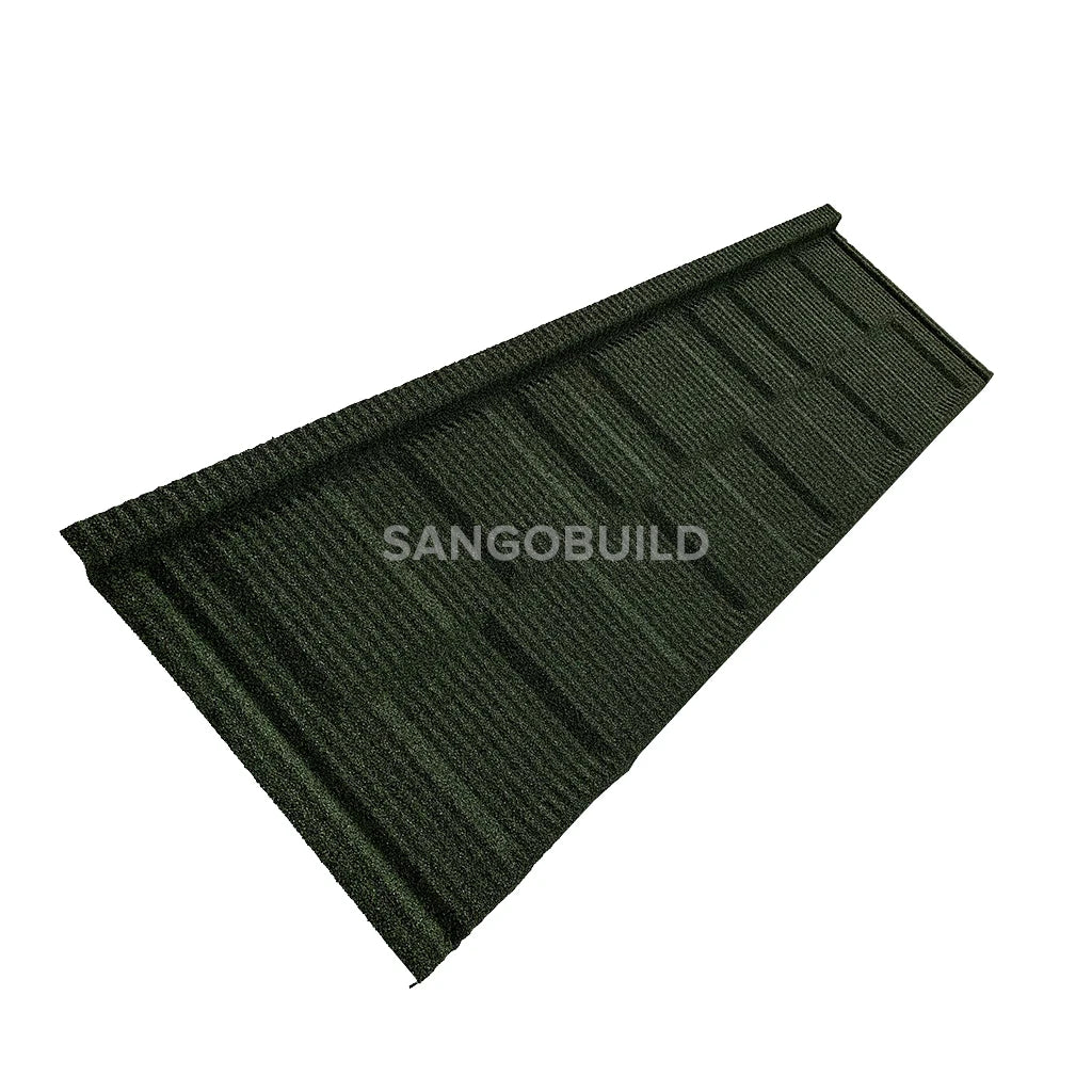 Ghana Stone Chips Coated Steel Roof Shingles Super Tile Roofing Supplier 1340*420 mm