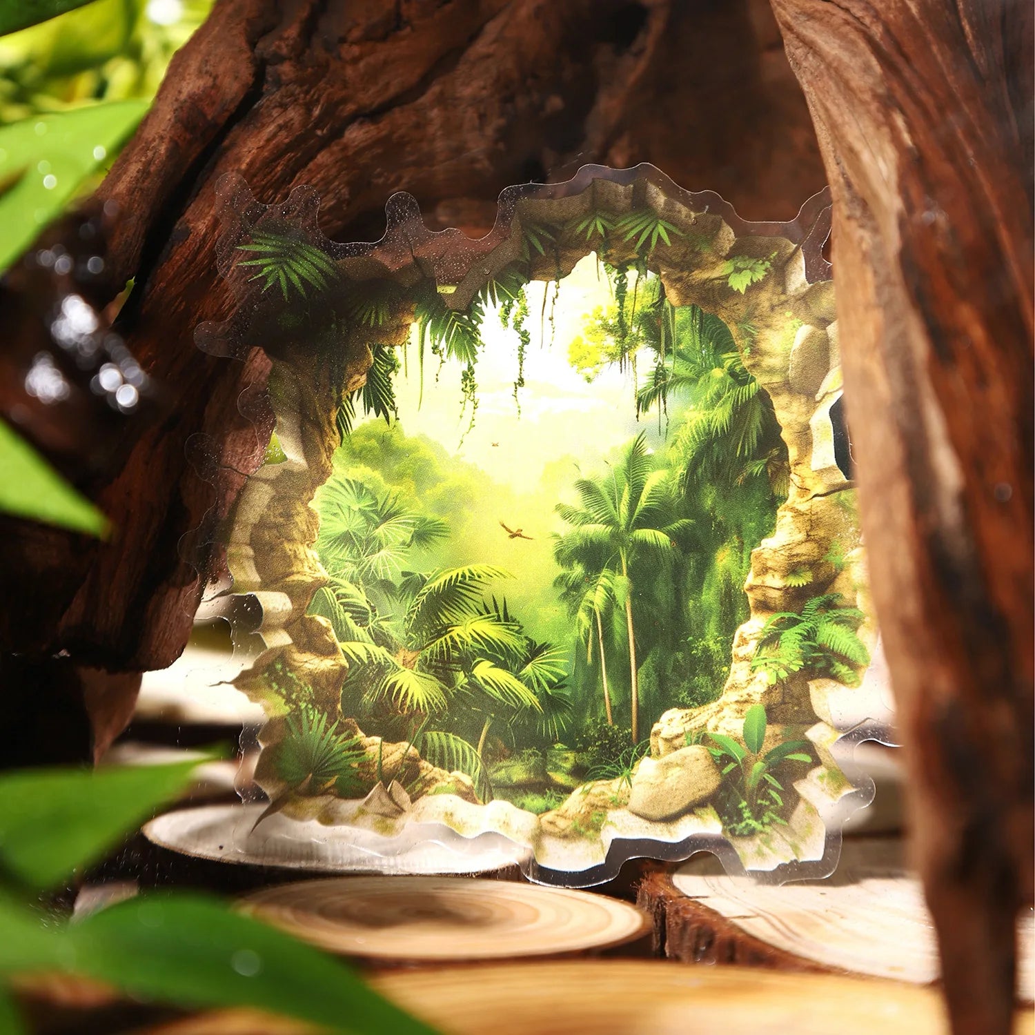 10 Sheets/pack PET Stickers Broken Wall Illusion Series Three-dimensional Wall Hole DIY Decorative Stickers 6 Styles