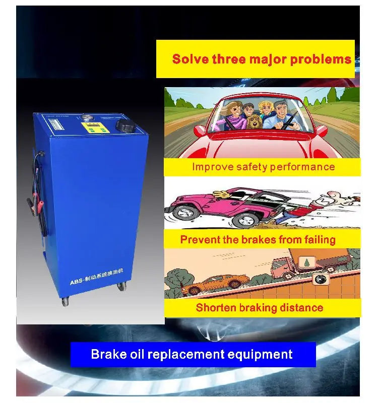 110v/220v Single Cylinder Brake Oil Changer Steel Fluid Pump Bleeder Car Brake Oil Changer