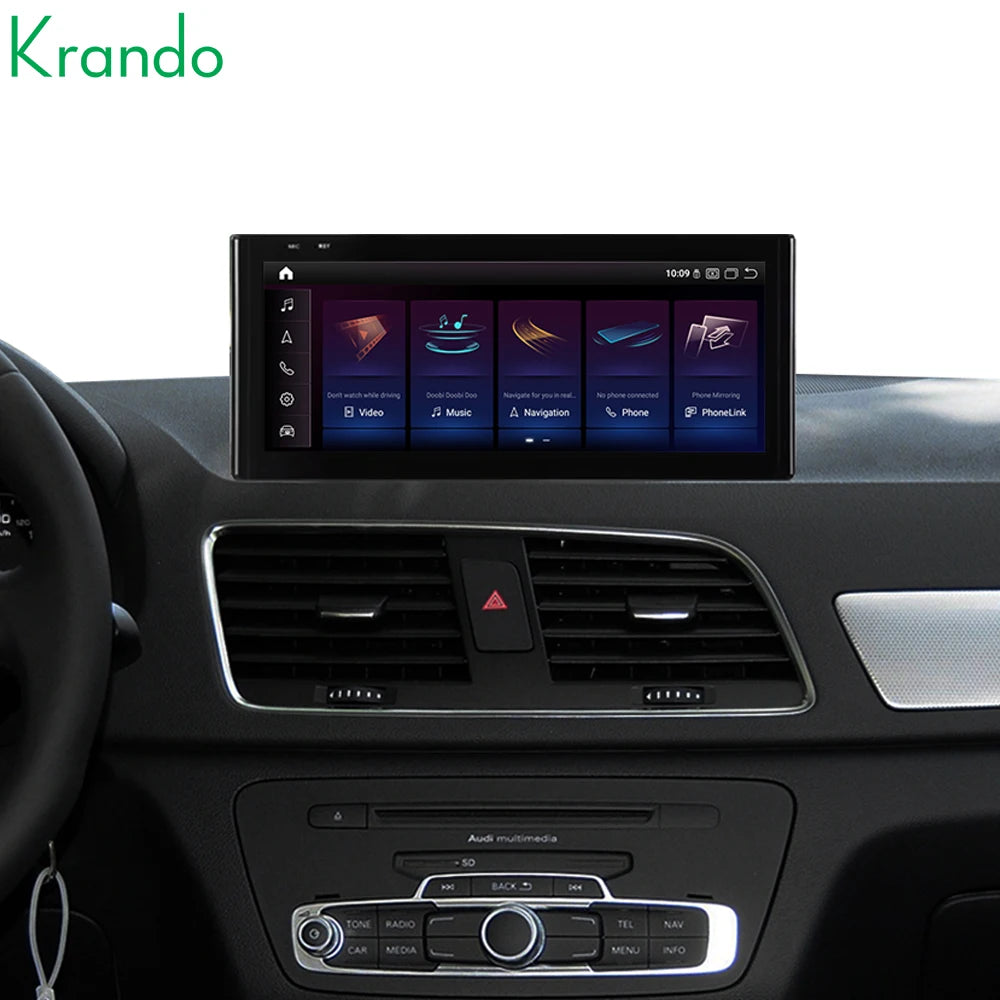 12.3'' Qualcomm Android 13.0 Head Unit for Audi Q3 2011-2018 Car Stereo Radio Navigation Wireless CarPlay Multimedia 4G SIM GPS