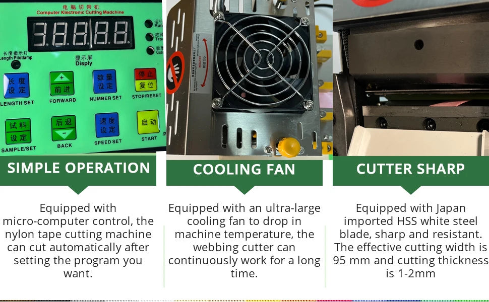 2023 988 Model Polyester Webbing Strap Belt Automatic Elastic Ribbon Tape Webbing Cutting Machine