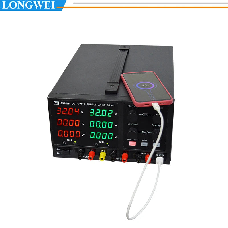 LW-1003-2KD Longwei 100V 3A Adjustable Switching Bench Power Supply  USB Quick-Charge Interface with 4-Digits Display