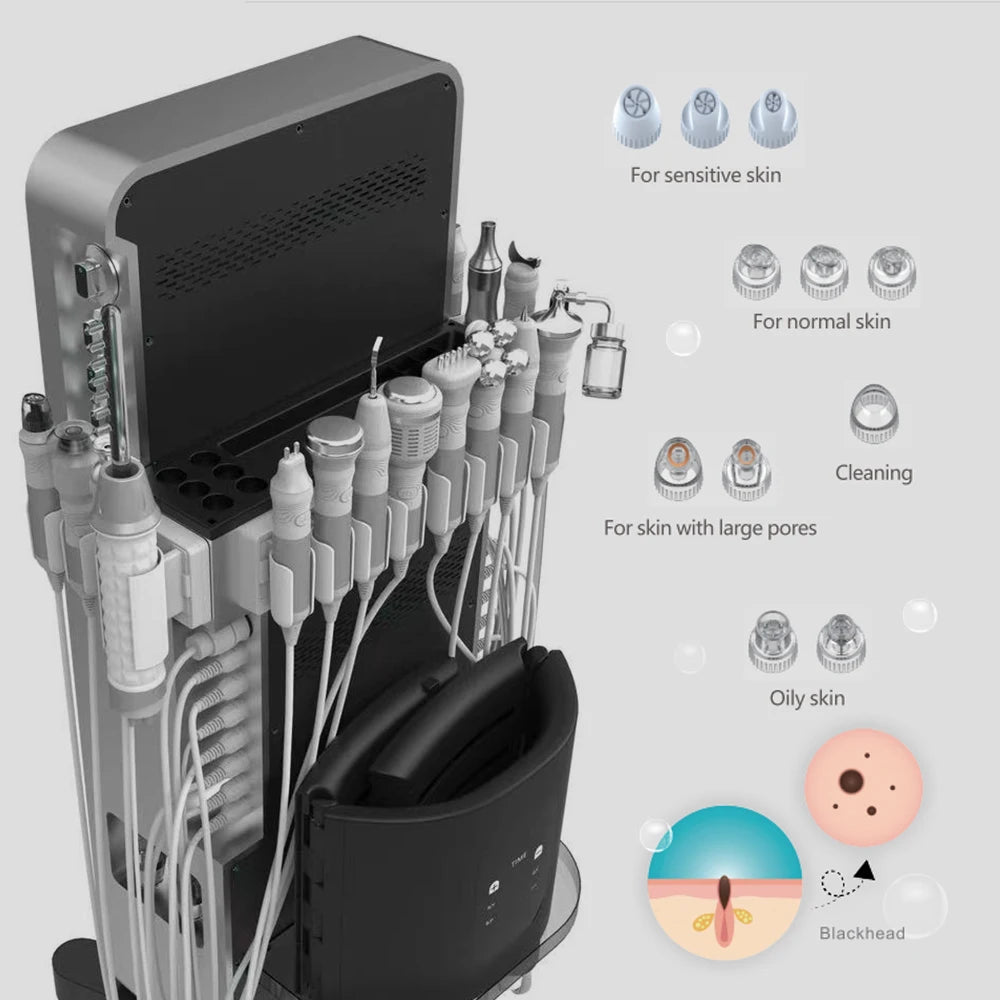 2024 Professional Multi-functional Salon Facial Equipment Water Oxygen Diamond Dermabrasion Head Beauty