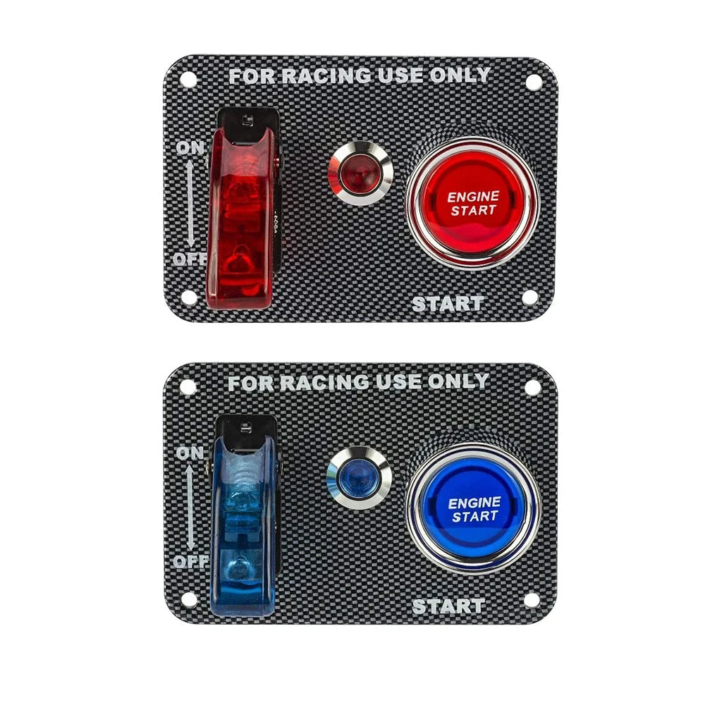 2 in 1 Ignition Car Engine Start Push Switch Panel With Light for Automotive Push Switch Panel Applications