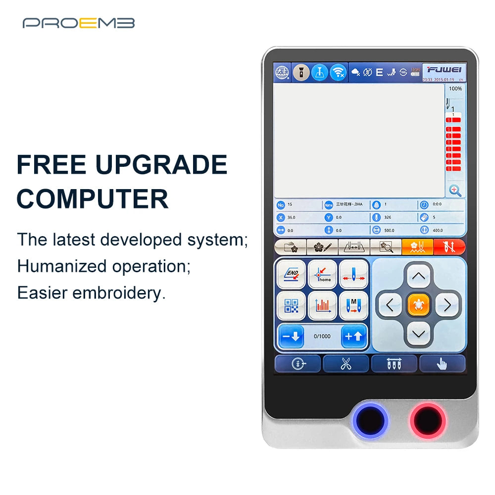 PROEMB FW-1501R Stock in US Home Use Single Head Latest Automatic Computer Cap 3D Computerized Patch Embroidery Machine