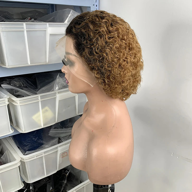 2023 Wholesale European Short Pixie Cut Wig 6 Inch Human Hair Wig, 13*4 Lace Frontal Brazilian Human Hair Wig Cut Short bob