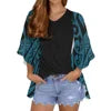 2022 New Arrivals Hawaii Polynesian Tribal Design Chiffon Cardigan Cloak Women's Casual Short Kimono Cardigan Coat Dropshipping