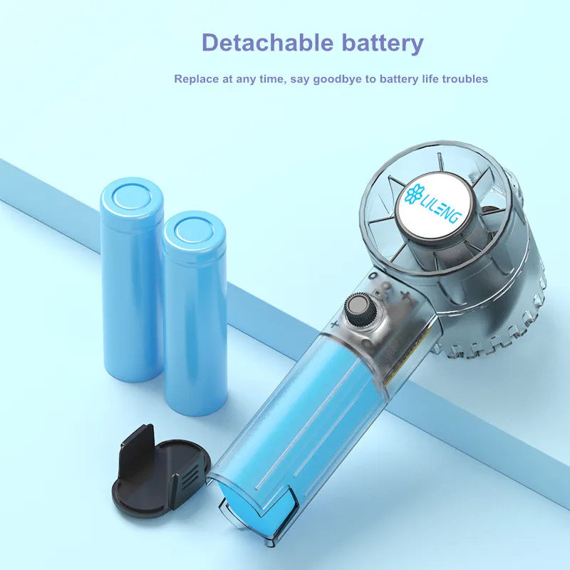 2 in 1 Portable Air Cooler & Dust Blower High Speed 12M/S 100 Speed Stepless Fan Vacuum Cleaner Battery Power Table Installation