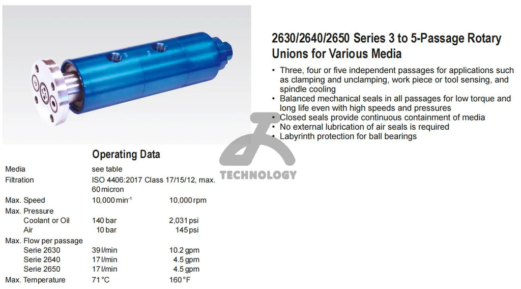Original New Rotating Joint 2630-100-001 2630-200-001 2630-300-001 2630-600-001 2640-100-001 Rotary Unions for Various Media