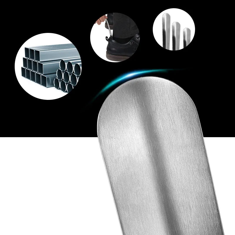 16.5 Inch Heavy Duty Stainless Steel Shoe Horn with Wood Long Heavy Duty Shoehorn