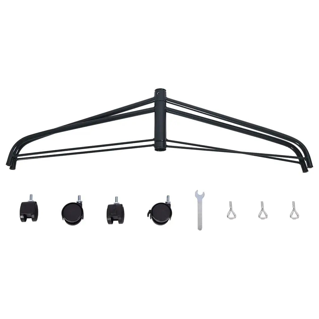 VidaXL W2B Christmas Tree Stand Black Steel 34.3 in X 32.3 in X 10.4 in Plastic Decoration