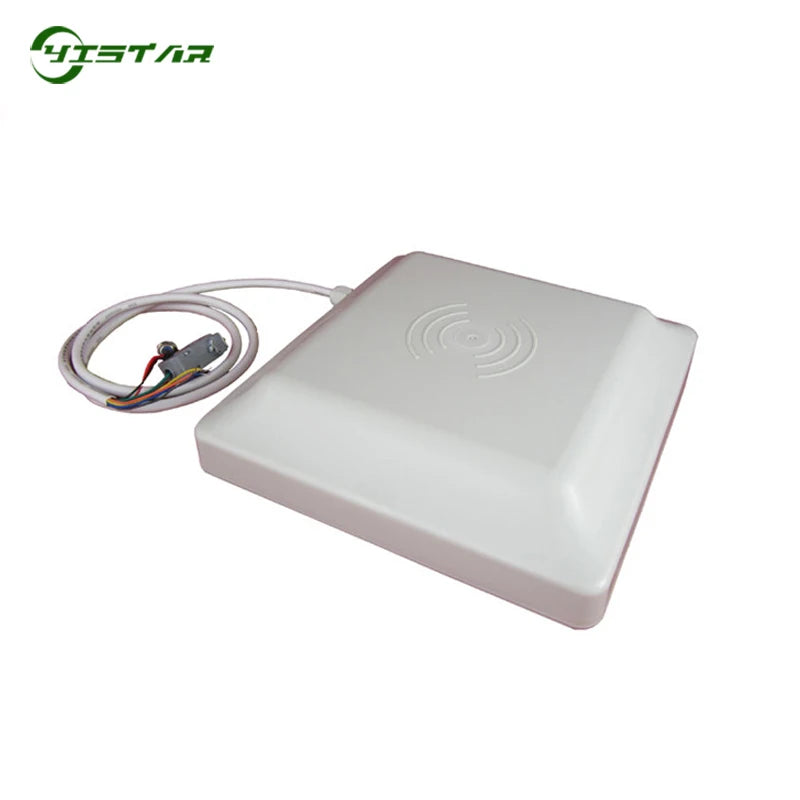 Long Range 5M UHF RFID Access Control Card Reader Writer ABS Material 860-960MHz Frequency Supports RS232 Wi-Fi Wiegand