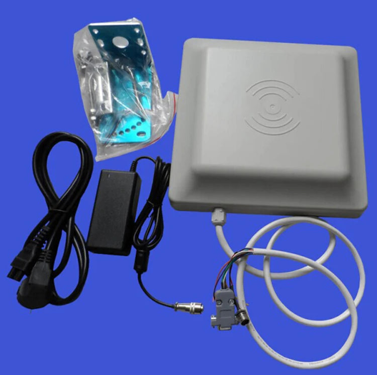 Long Range 5M UHF RFID Access Control Card Reader Writer ABS Material 860-960MHz Frequency Supports RS232 Wi-Fi Wiegand