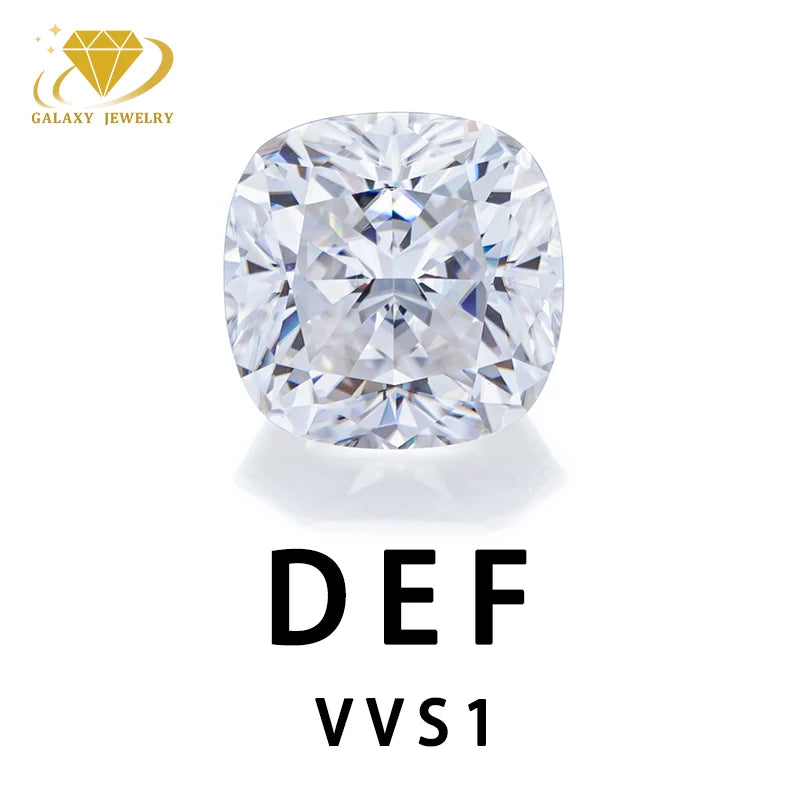 Wholesale D Color Square Cushion Cut 1.0 2.0 3.0 Carat Moissanite Loose Diamonds for Jewelry Making