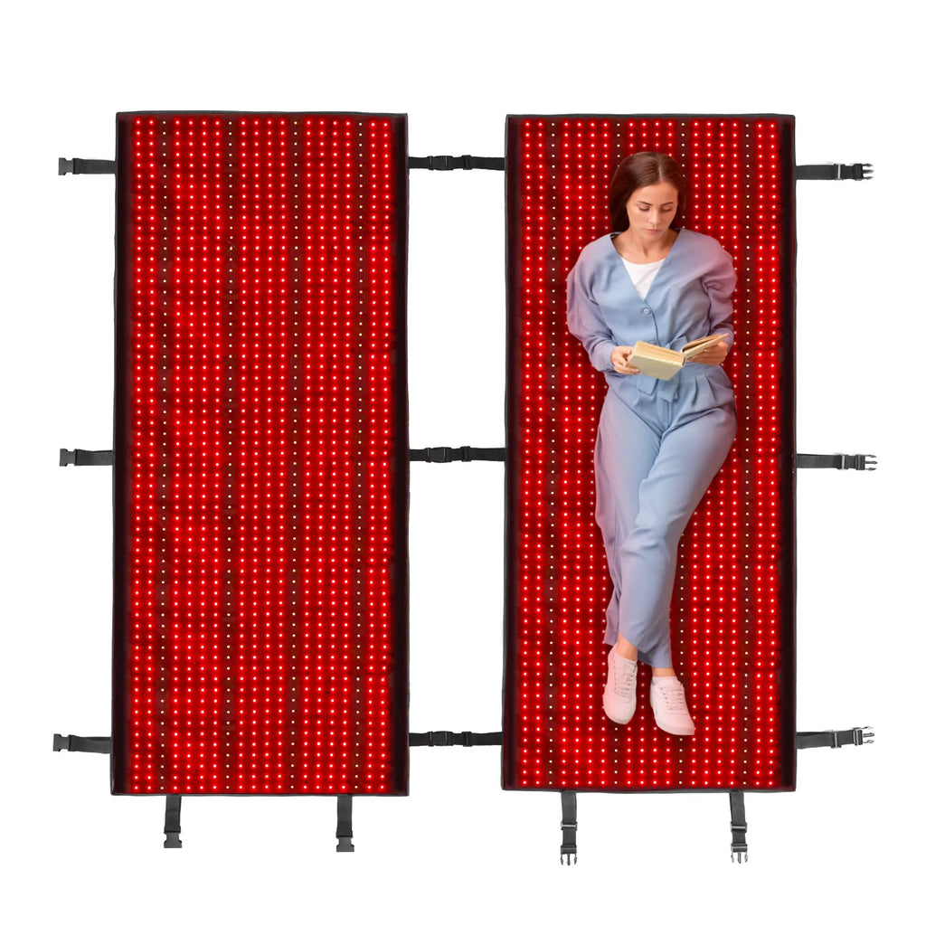 2024 New 2560pcs Dual Wavelength LED Beads 660nm and 850nm Red Light Therapy Mat Whole Body Used to Relieve Pain 63''x 27''
