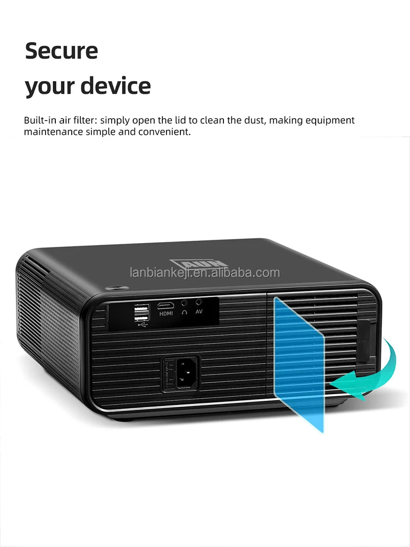 For for U001 Professional Video Projector 4K Full HD Android Auto Focus LED Lamp 1200 Lumens Portable Business Gym Game Outdoor