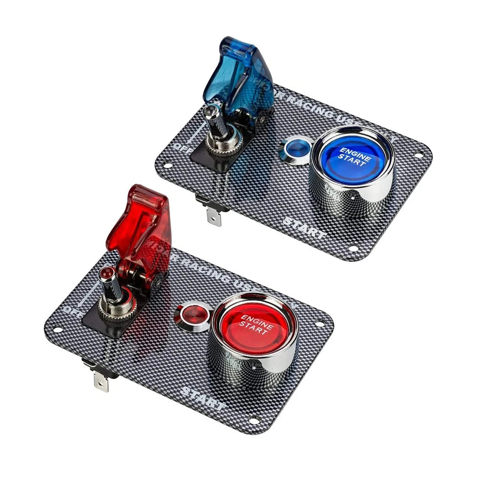 2 in 1 Ignition Car Engine Start Push Switch Panel With Light for Automotive Push Switch Panel Applications