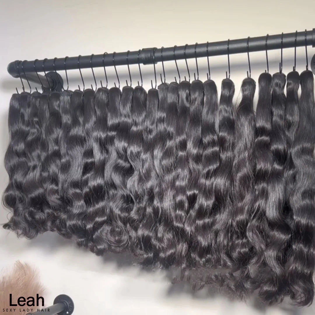 100% Unprocessed Natural Human Hair Raw Loose Deep Wave Hair Bundles Vietnamese Burmese Curly Textures for Birthday