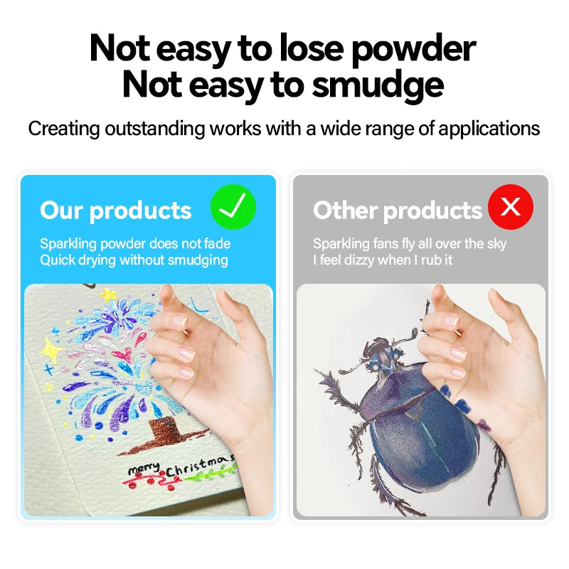 1-5mm Glitter Marker Wholesale Dual Tip Pens Glitter Colors Metallic Shimmer Marker for Kids DIY Making Christmas Cards