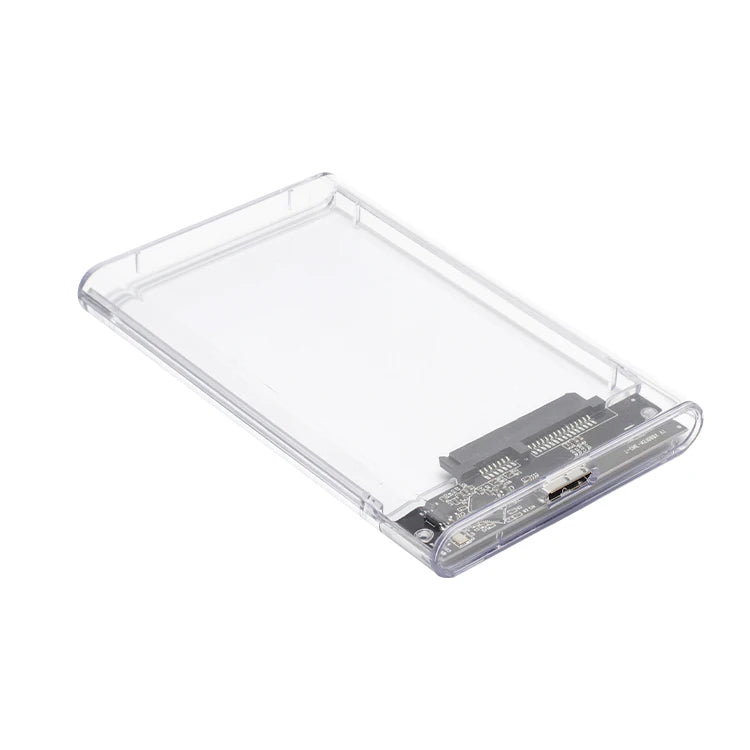 2 5 Inch White Plastic Transparent Solidity Hard Disk Box External USB3.0 Mechanical SSD Fast Transmission Speed