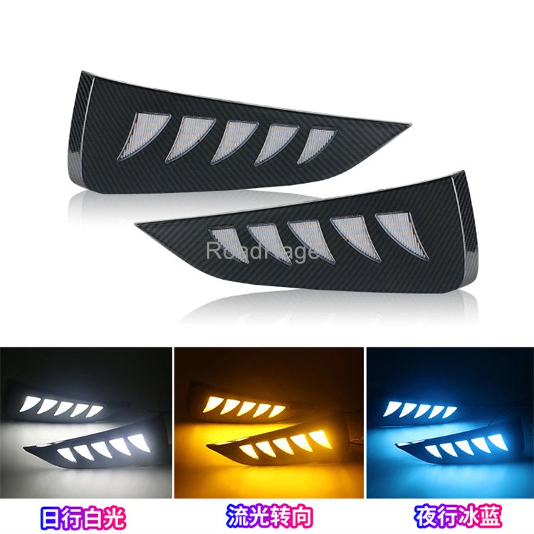 RoadRage LED Daytime Running Daylight Fog Lights DRL Kit Driving Fog Lamp with Turn signal Light Fit for MG MG5 2021 2022