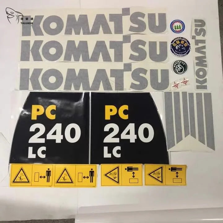 TALUADA High Quality Mini Excavator Parts Custom Stickers Komatsu PC15 Arm Sticker Rear Hood Motor Stickers
