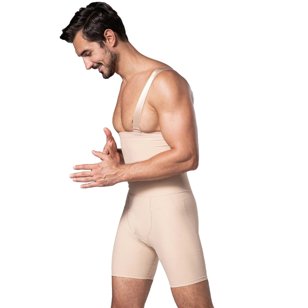 Removal Straps Men's Shapewear Compression Boxer for Tummy Control Mens Body Shaper Waist Trainer for Belly Fat Slimming Shorts
