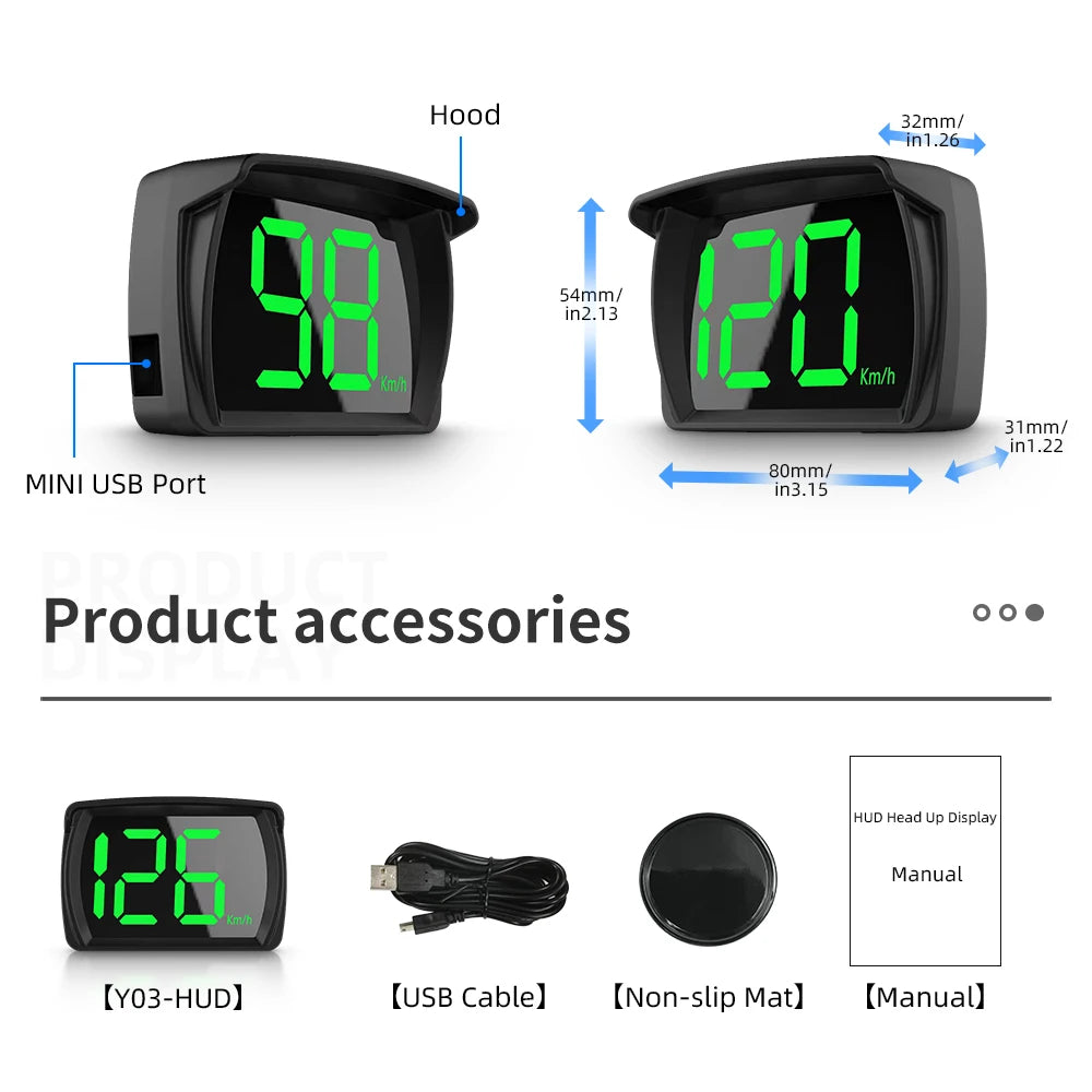 Universal Direct Car GPS Speedometer Meter Head up Display HUD