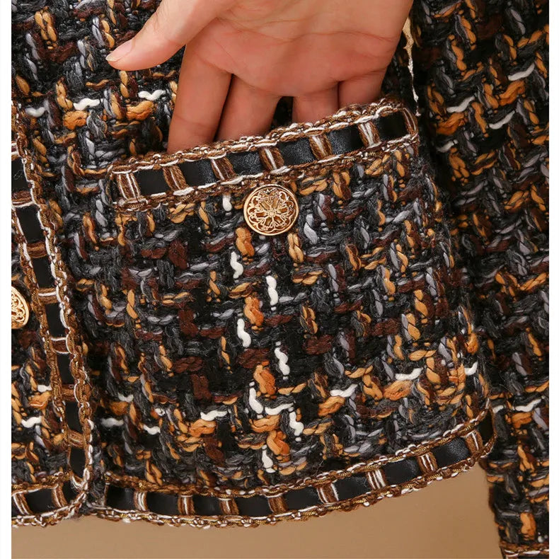 2024 Bettergirl New Small Fragrant Wind Coat Women's Autumn and Winter Sense Tweed Chic Short Coat