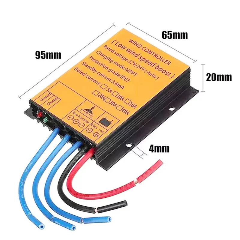 1000W 24V Off grid Wind Turbine Controller Wind Power Generator Controller