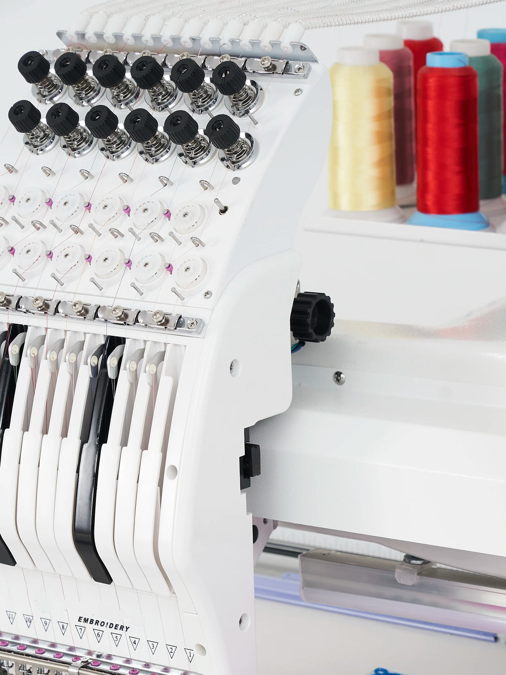 12 Needles Automatic Cap Embroidery Machine Flat Towel Mixed Computerized with New Condition Motor Gear Bearing for Home Use