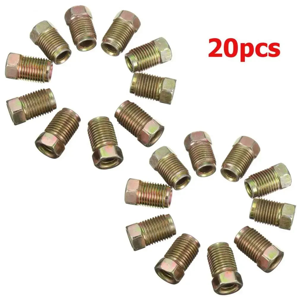 10 Pcs/Set 20 Pcs/Set 10mm X 1mm Male Short Brake Pipe Screw Nuts for 3/16 Inch Metric Braking Tubes