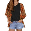 2022 New Arrivals Hawaii Polynesian Tribal Design Chiffon Cardigan Cloak Women's Casual Short Kimono Cardigan Coat Dropshipping