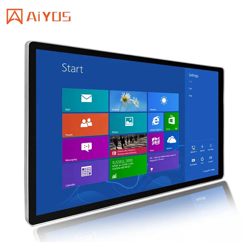 18.5 Inch HD LCD Digital Menu Board Display Wall-Mounted Capacitive Signage for Restaurant Wayfinding Elevator for Shop Store