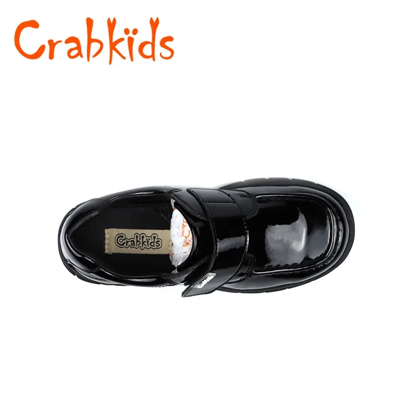 2023 Black School Shoes Boys Teenage School Shoes Patent Leather Children Fashion Outdoor Kids Dress Shoes