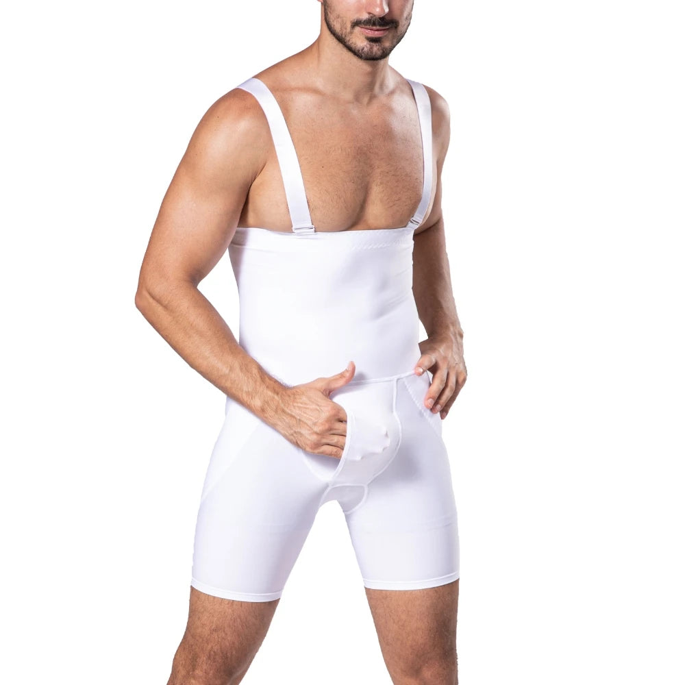 Removal Straps Men's Shapewear Compression Boxer for Tummy Control Mens Body Shaper Waist Trainer for Belly Fat Slimming Shorts