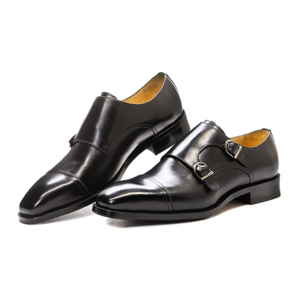 2022 New Fashion Monk Strap Buckle Men Leather Shoes Office Career Slip on Dress Shoes for Men
