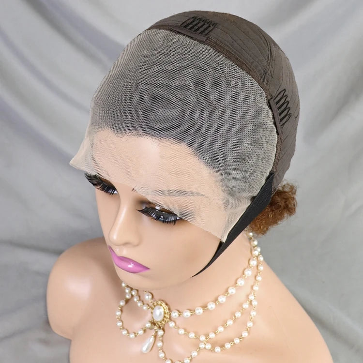 13x4 Lace Closure Frontal Wigs for Black Women Afro Kinky Curly Non Blend Hair Short Afro Curly Wig with Deep Wave Style