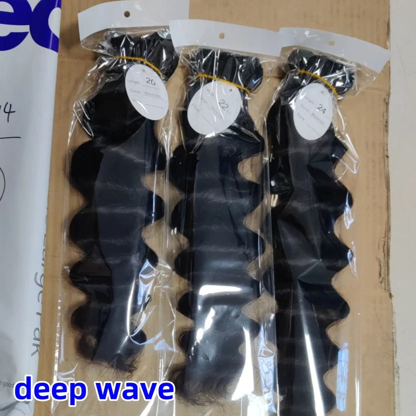 100% Unprocessed Natural Human Hair Raw Loose Deep Wave Hair Bundles Vietnamese Burmese Curly Textures for Birthday
