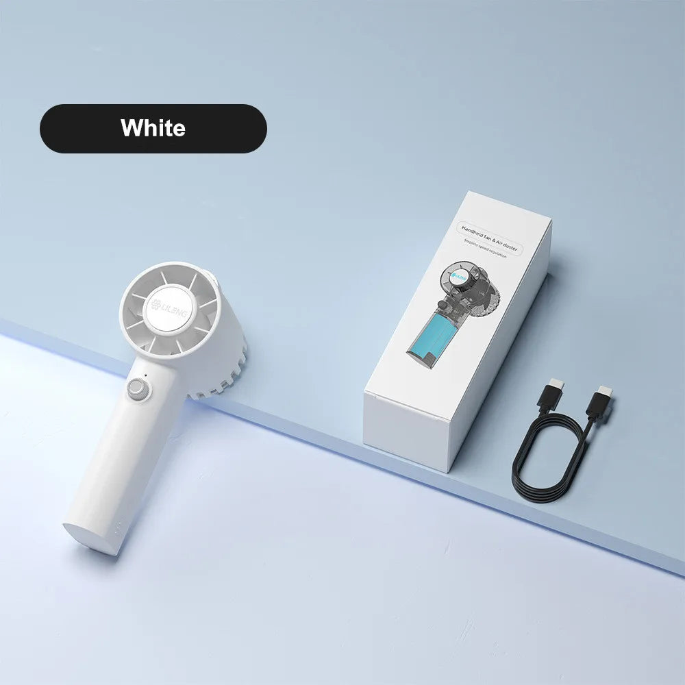 2 in 1 Portable Air Cooler & Dust Blower High Speed 12M/S 100 Speed Stepless Fan Vacuum Cleaner Battery Power Table Installation