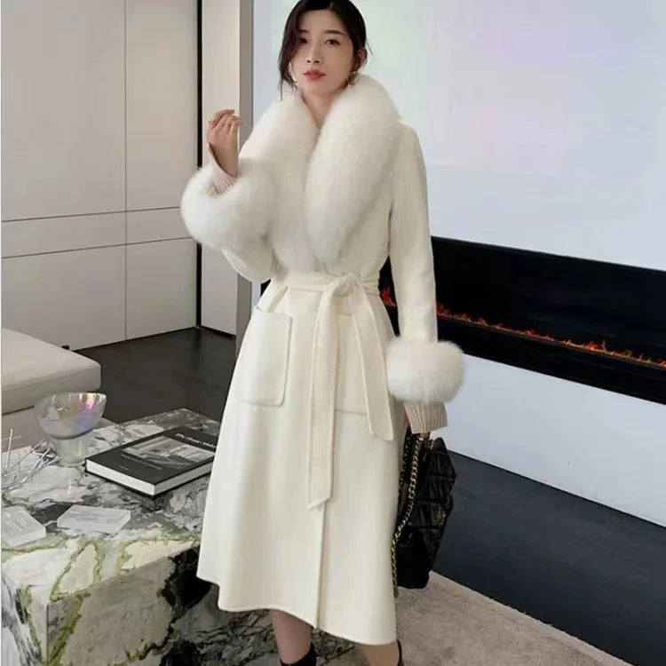 2022 New Style Real Wool Long Coat Quality Woolen Coats