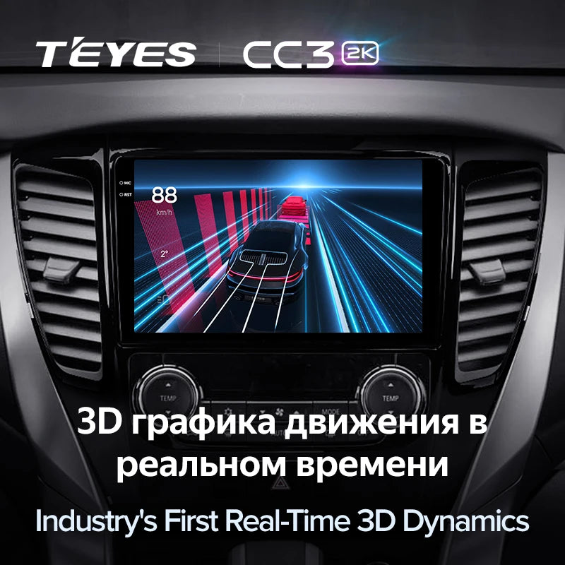 TEYES CC3 2K for Mitsubishi Pajero Sport 3 2016 - 2018 Car Radio Multimedia Video Player Navigation Stereo GPS Android 10